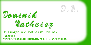 dominik matheisz business card